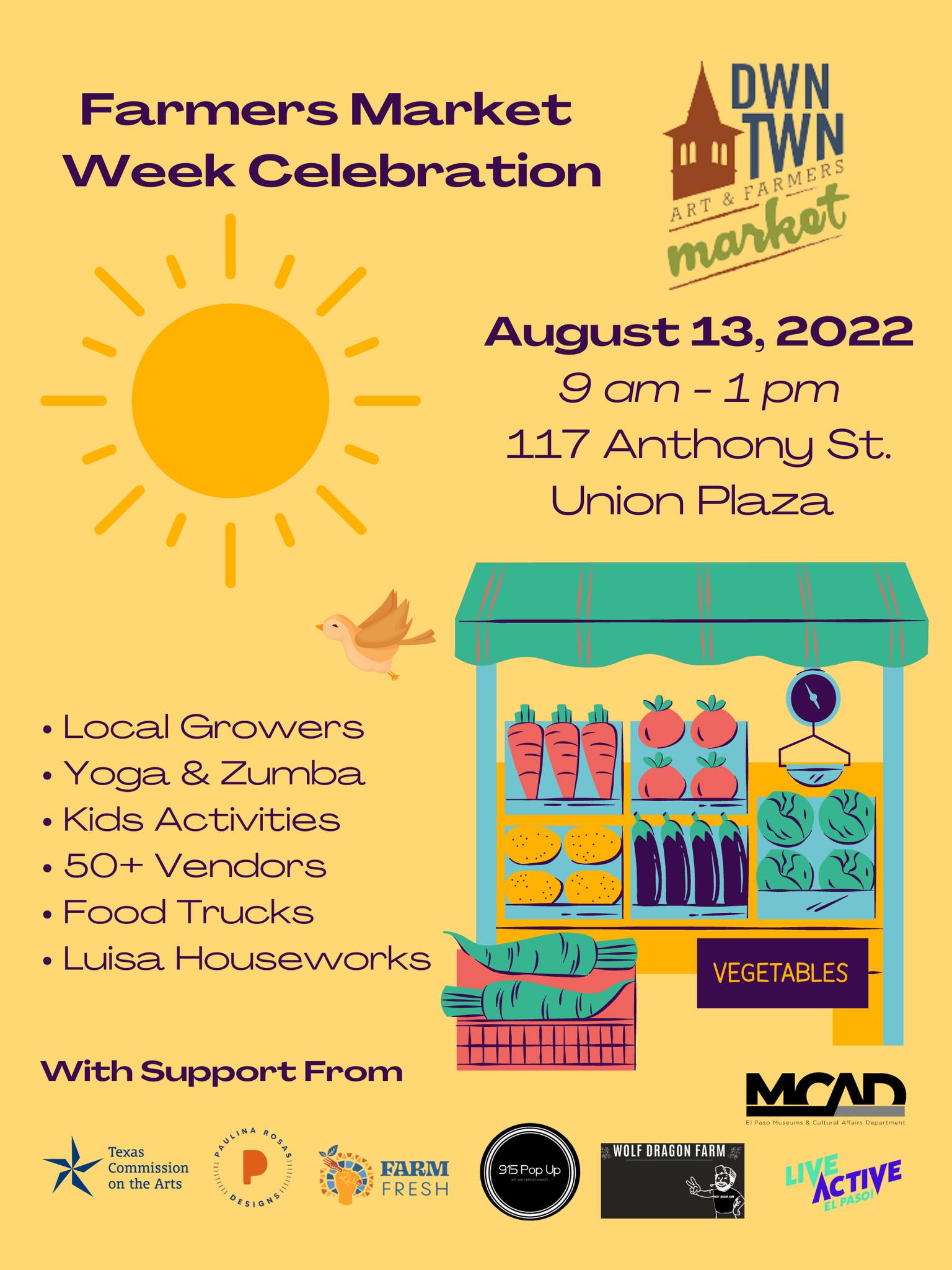 National Farmers Market Week Celebration at Downtown Art and Farmers Market