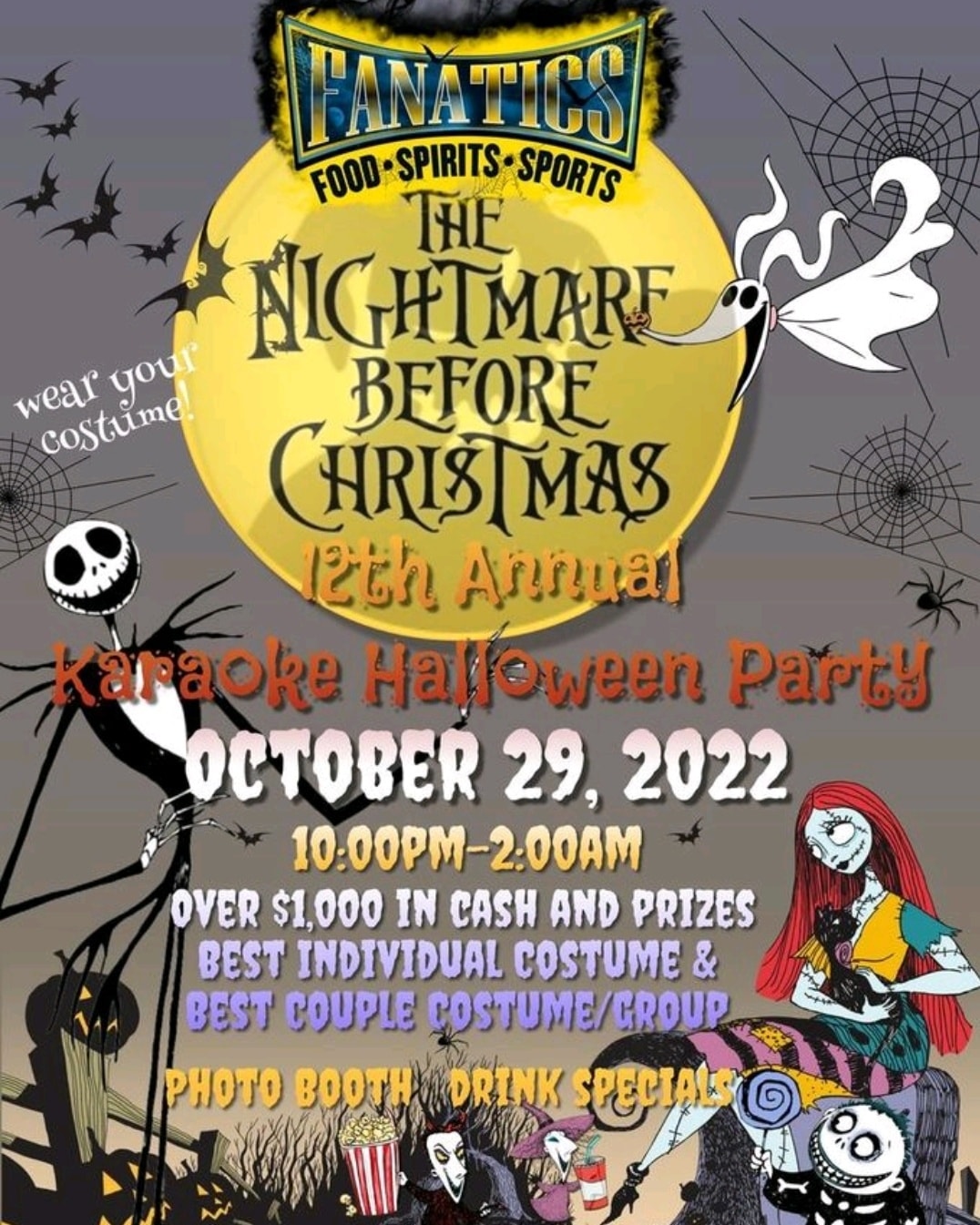 Fanatics Sports Bar & Grill The Nightmare Before Christmas EPStuff