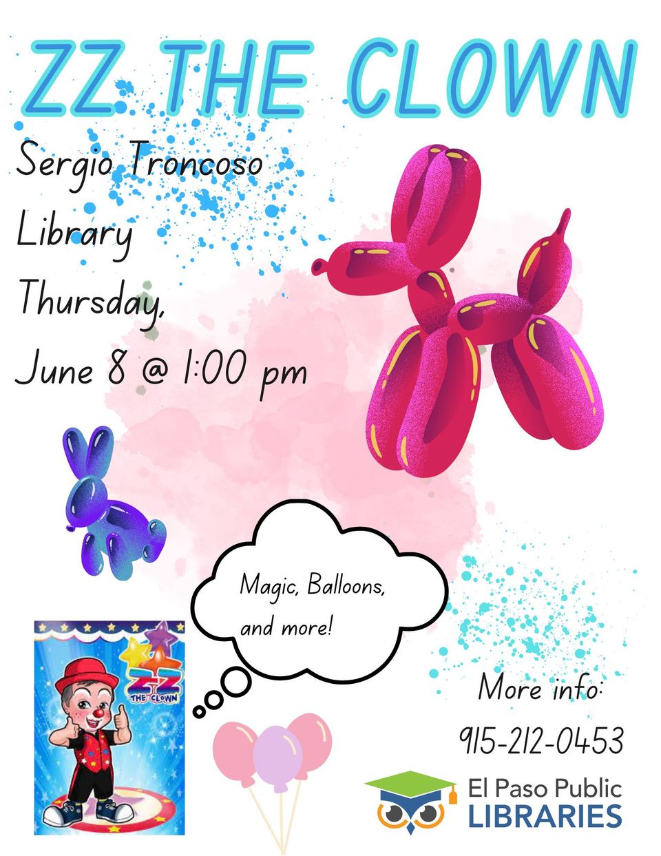 ZZ the Clown at Sergio Troncoso Library - EPStuff