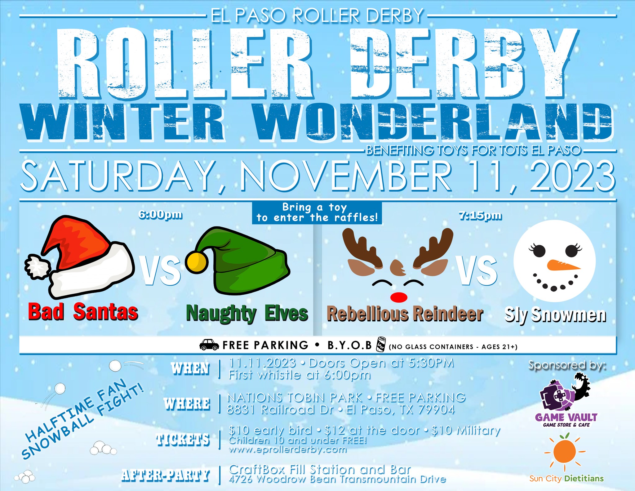 El Paso Roller Derby Winter Wonderland EPStuff