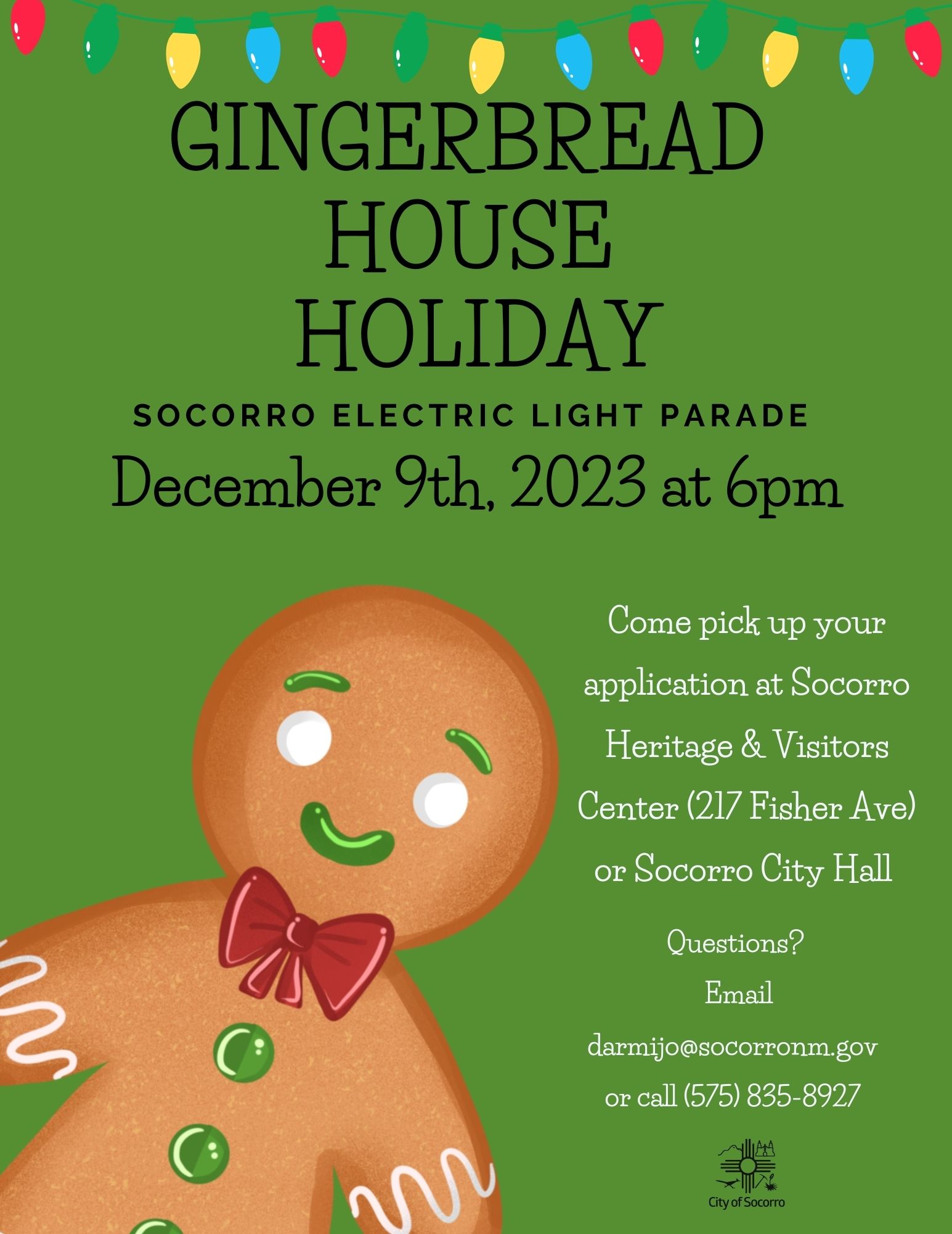 Socorro's Electric Light Parade Gingerbread House Holiday EPStuff