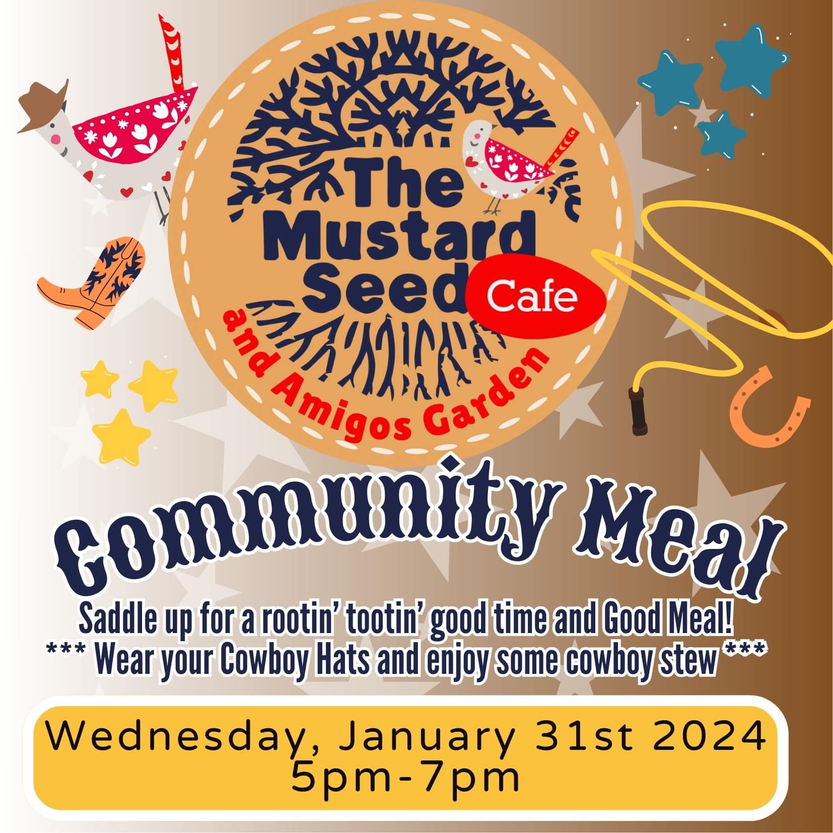 Community Meal at The Mustard Seed Café and Amigos Garden EPStuff